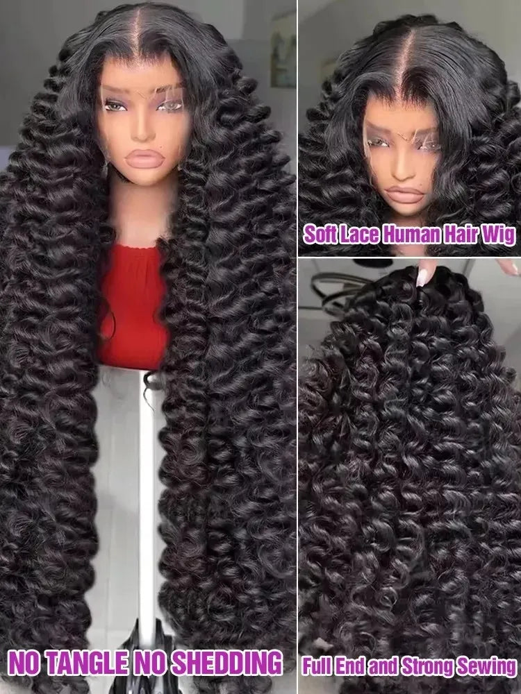 Peluca de cabello humano de onda suelta 13x6 HD Lace Frontal Peluca Brasileña Onda Suelta Profunda Peluca de cabello humano rizado de alta densidad para mujeres 200 de densidad