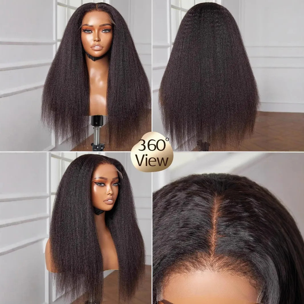 32 inch Glueless Kinky Straight Lace Front